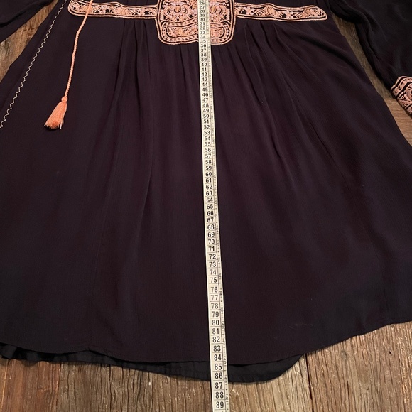 Free People Boho Embroidered Tunic Dress - Size-XS - Picture 2 of 5